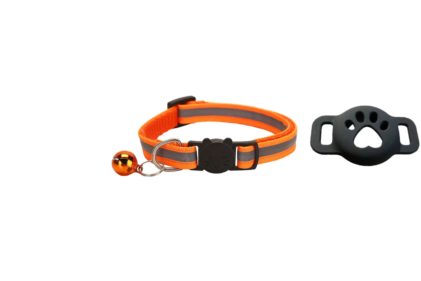 Premium AirTag Cat Collar - Secure GPS Tracking Holder for Cats & Kittens, Adjustable Reflective Design, Compatible with iOS