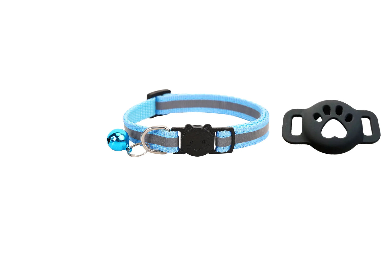 Premium AirTag Cat Collar - Secure GPS Tracking Holder for Cats & Kittens, Adjustable Reflective Design, Compatible with iOS