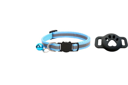Premium AirTag Cat Collar - Secure GPS Tracking Holder for Cats & Kittens, Adjustable Reflective Design, Compatible with iOS