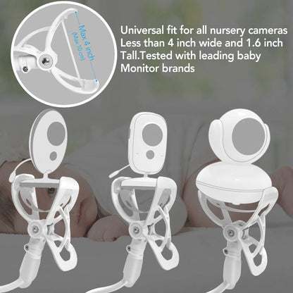85cm Flexible Long Arm Baby Monitor & Phone Holder Mount – No-Drill Clamp, 360°, Fits Most Cameras