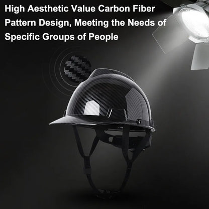 Construction Safety Helmet – Breathable Hard Hat with Carbon Fiber Pattern