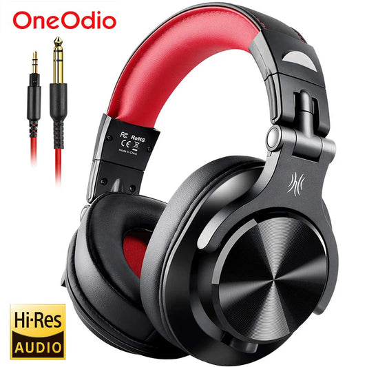 Oneodio A71 Wired Over-Ear Studio Headphones – HiFi Sound, Mic & DJ Monitoring
