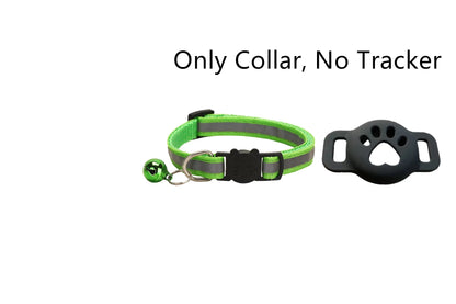 Premium AirTag Cat Collar - Secure GPS Tracking Holder for Cats & Kittens, Adjustable Reflective Design, Compatible with iOS