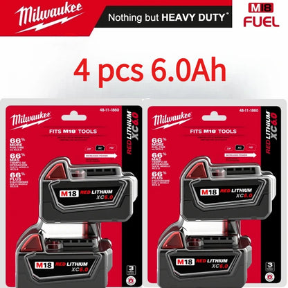 Milwaukee M18 18V Lithium-Ion Battery – 5.0Ah & 6.0Ah Long Cycle Life for M18 Power Tools