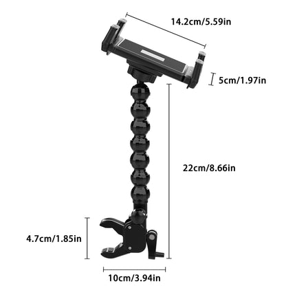 3-in-1 Flexible Tripod Stand – Microphone, Music Sheet & Tablet Holder for 4.7"–15" Devices
