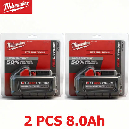 Milwaukee M18 18V Lithium-Ion Battery – 5.0Ah & 6.0Ah Long Cycle Life for M18 Power Tools