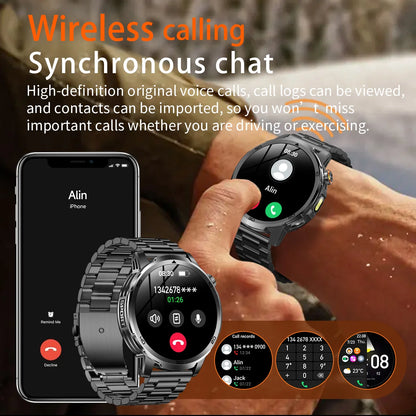 Smart Watch with 1000mAh Battery – 1.85" AMOLED, Bluetooth Calling, 100+ Sports Modes, 5ATM Waterproof, Heart Rate & Blood Oxygen