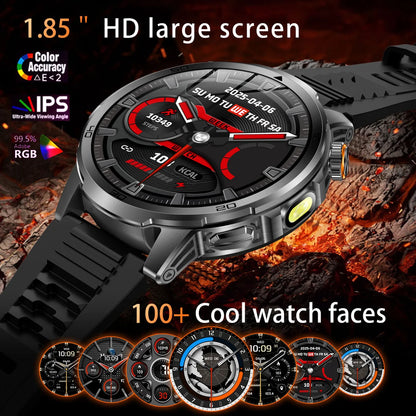 Smart Watch with 1000mAh Battery – 1.85" AMOLED, Bluetooth Calling, 100+ Sports Modes, 5ATM Waterproof, Heart Rate & Blood Oxygen