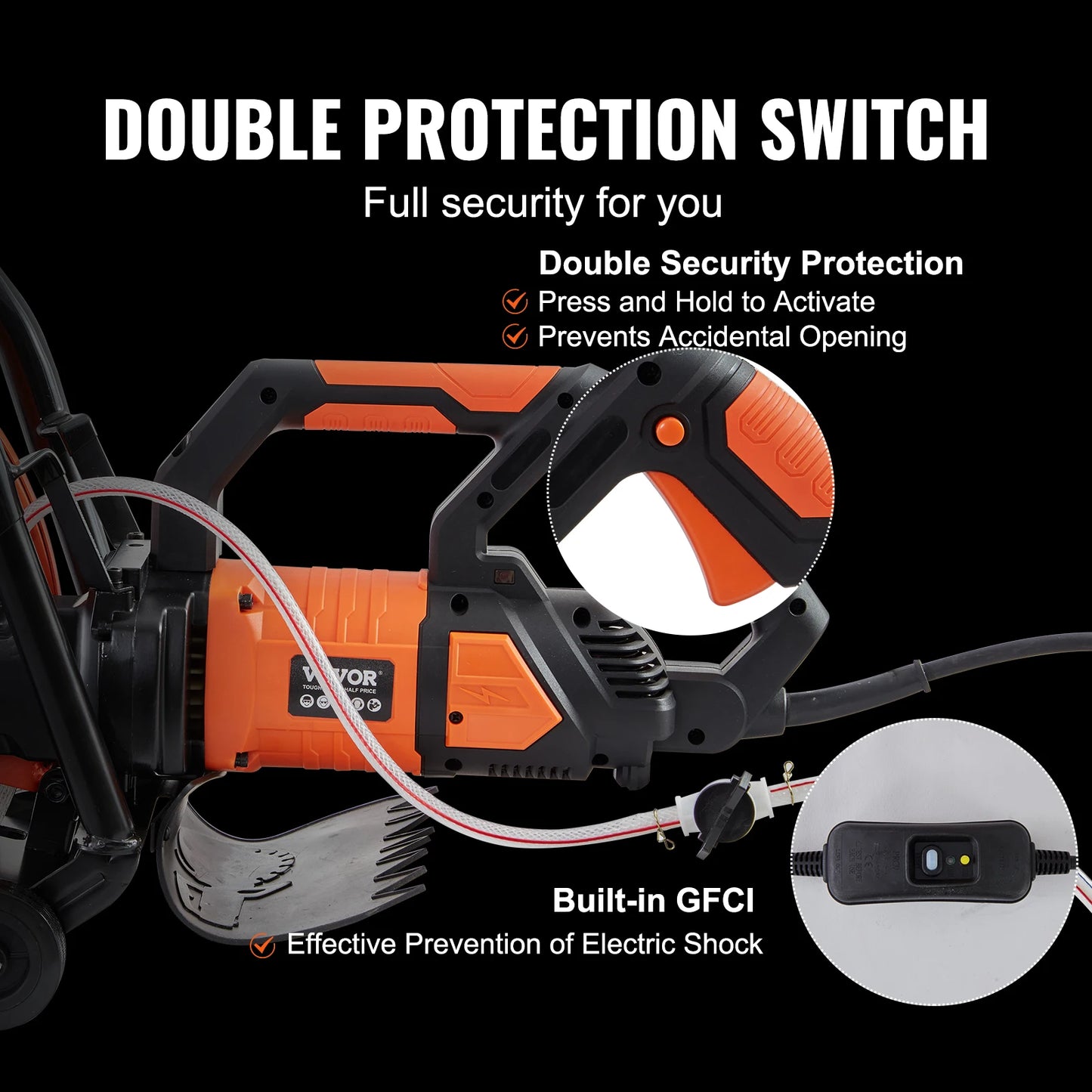 SucceBuy 16" Electric Concrete Wet Saw – 3200W, 15A Motor, 6" Cutting Depth, Wheeled Base