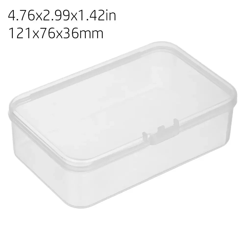 1Pcs Plastic Transparent Storage Box Small Items Sundries Jewelry Organizer Case Beads Container Pill Chip Box Tools Accessories