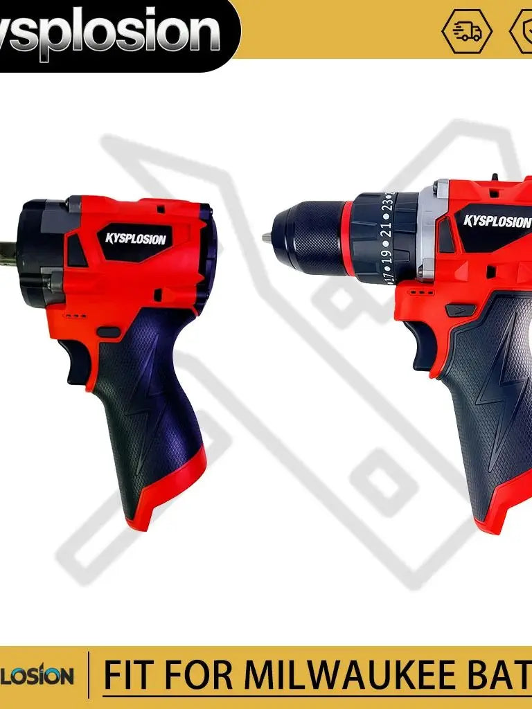 350N.m Brushless Cordless Impact Wrench & Drill Driver – 1/2" Drive, Fits Milwaukee M12 Battery