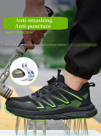 Lightweight Steel Toe Safety Shoes – Men & Women, Puncture-Proof Work Sneakers | EU 36–46