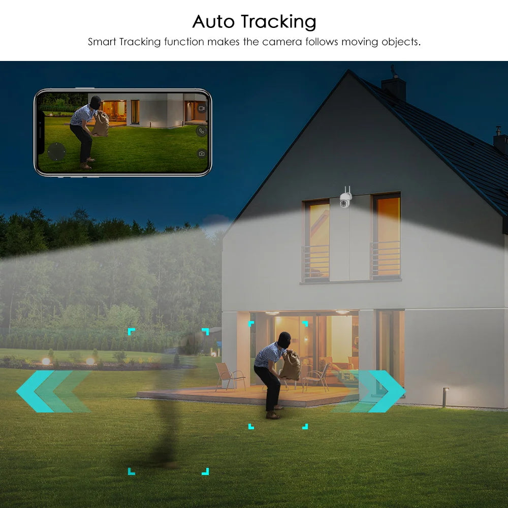 8MP 4K Wireless IP Camera 5MP Outdoor Street WIFI PTZ Speed Dome Camera iCSee 1080P 3MP HD AI Auto Tracking CCTV Surveillance