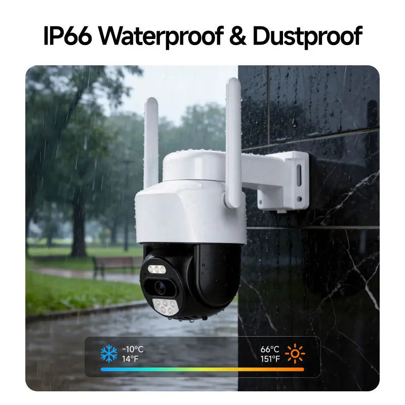 Solar Security Camera – 4G LTE, No WiFi Needed, AI Human Detection & PTZ