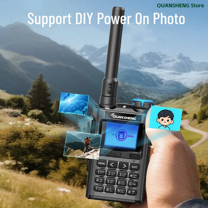 Quansheng UV-K1 Mini Multi-Band Ham Radio Transceiver – 3W–5W, 200 Channels, Type-C, NOAA, Aviation Band