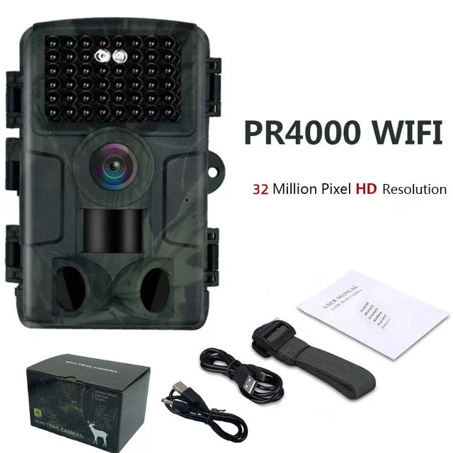 WiFi Hunting Trail Camera – 1080P HD, Night Vision & Bluetooth, Motion Activated
