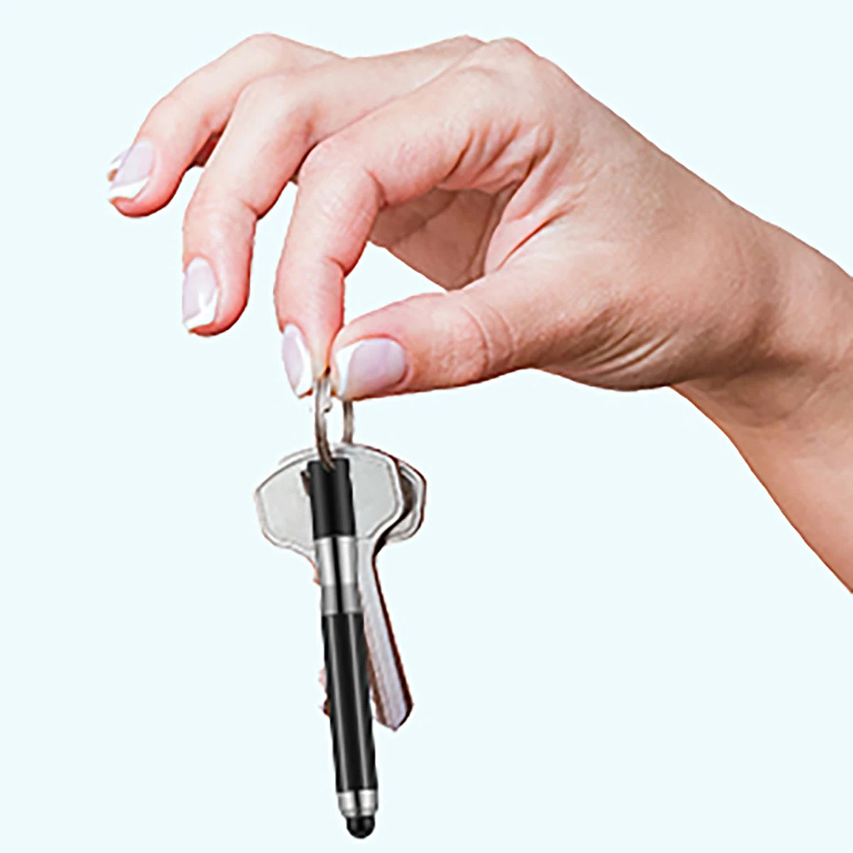 2-in-1 Stylus Ballpoint Pen with Keychain – Capacitive Touch Screen Pen for iPhone, Android & Tablets