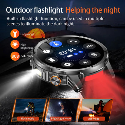 Smart Watch with 1000mAh Battery – 1.85" AMOLED, Bluetooth Calling, 100+ Sports Modes, 5ATM Waterproof, Heart Rate & Blood Oxygen