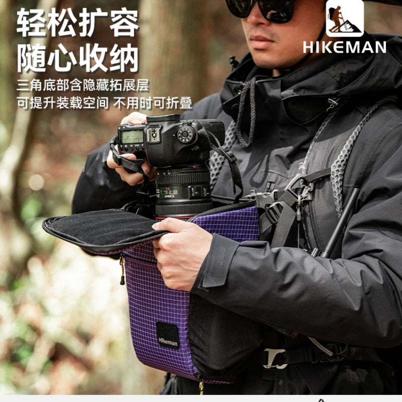 Outdoor Adventure Gear Hikeman MultiFunction DSLR Camera Bag Waterproof for Drones Cyclists Essentials