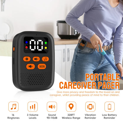 Wireless  Pager System  SOS Emergency Call  Button For Elder Care Home Security Viberation Alarm Button