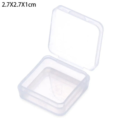 1Pcs Plastic Transparent Storage Box Small Items Sundries Jewelry Organizer Case Beads Container Pill Chip Box Tools Accessories