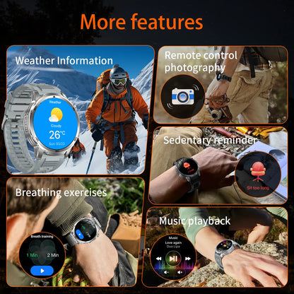 Smart Watch with 1000mAh Battery – 1.85" AMOLED, Bluetooth Calling, 100+ Sports Modes, 5ATM Waterproof, Heart Rate & Blood Oxygen