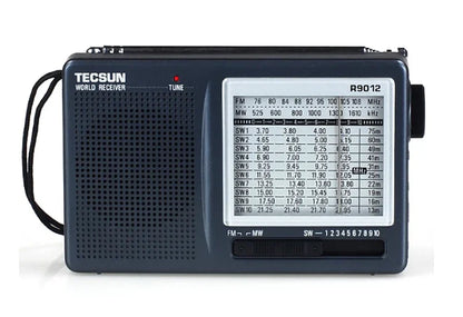 Tecsun R-9012 AM/FM/SW 12-Band Shortwave Pocket Radio – Portable Multiband Receiver | Optional AN-05 External Antenna