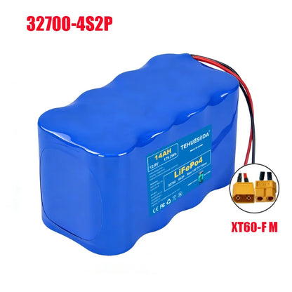32700 Lifepo4 Battery Pack 4S1P-4S2P 12.8V 7Ah/14Ah with BMS for Electric Boats Drones Toy Cars Etc Uninterruptible Power Supply