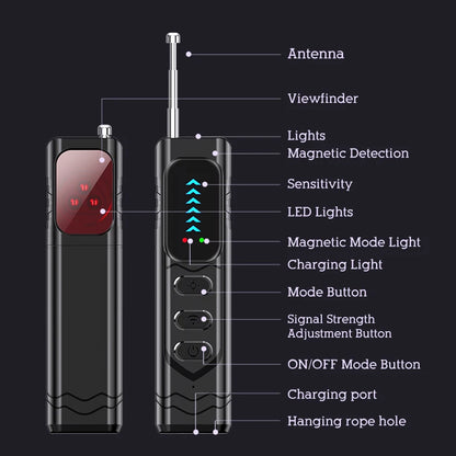 T17 Smart Hidden Camera & Bug Detector – Anti-Spy, Anti-Eavesdropping, Anti-Tracking for Hotels, Cars & Offices