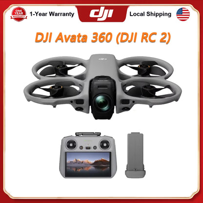 DJI Avata 360 (RC 2) Drones With 1-Inch 8K 360° Imaging for FPV & Aerial Filming, 360° Camera Drone With Propeller Guard. Includes RC 2 With a Built-In Screen Avata 360 DJI Drone for Precise Control