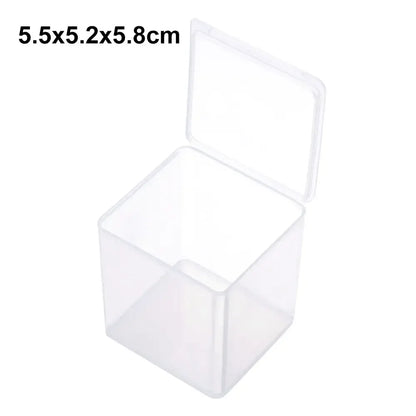 1Pcs Plastic Transparent Storage Box Small Items Sundries Jewelry Organizer Case Beads Container Pill Chip Box Tools Accessories