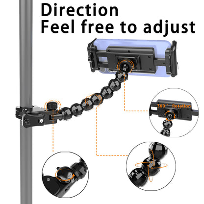 3-in-1 Flexible Tripod Stand – Microphone, Music Sheet & Tablet Holder for 4.7"–15" Devices