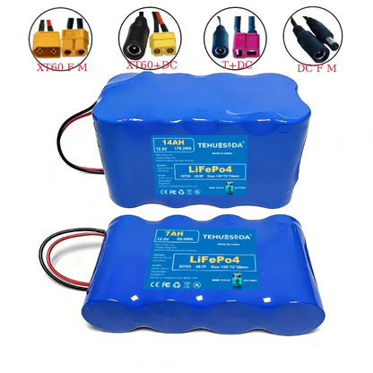 32700 Lifepo4 Battery Pack 4S1P-4S2P 12.8V 7Ah/14Ah with BMS for Electric Boats Drones Toy Cars Etc Uninterruptible Power Supply