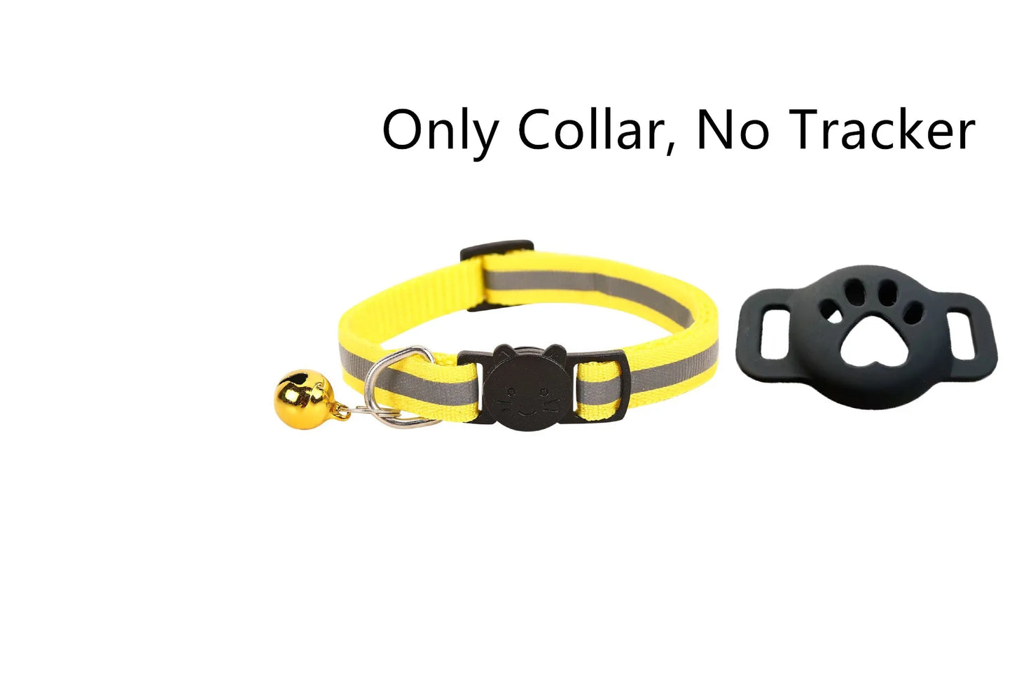 Premium AirTag Cat Collar - Secure GPS Tracking Holder for Cats & Kittens, Adjustable Reflective Design, Compatible with iOS