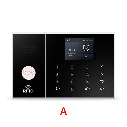 4G GSM WIFI Security Alarm System for Home and Business Multi-language Works with Tuya Smart Life APP Control with Alexa