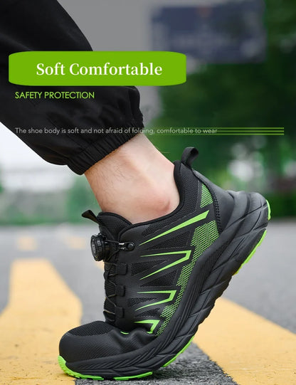 Lightweight Steel Toe Safety Shoes – Men & Women, Puncture-Proof Work Sneakers | EU 36–46