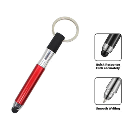 2-in-1 Stylus Ballpoint Pen with Keychain – Capacitive Touch Screen Pen for iPhone, Android & Tablets
