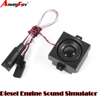 RC Diesel Engine Sound Simulator Module – 5W Speaker, Variable Frequency, for 1/6 1/8 1/10 RC Trucks, Excavators & Construction Vehicles