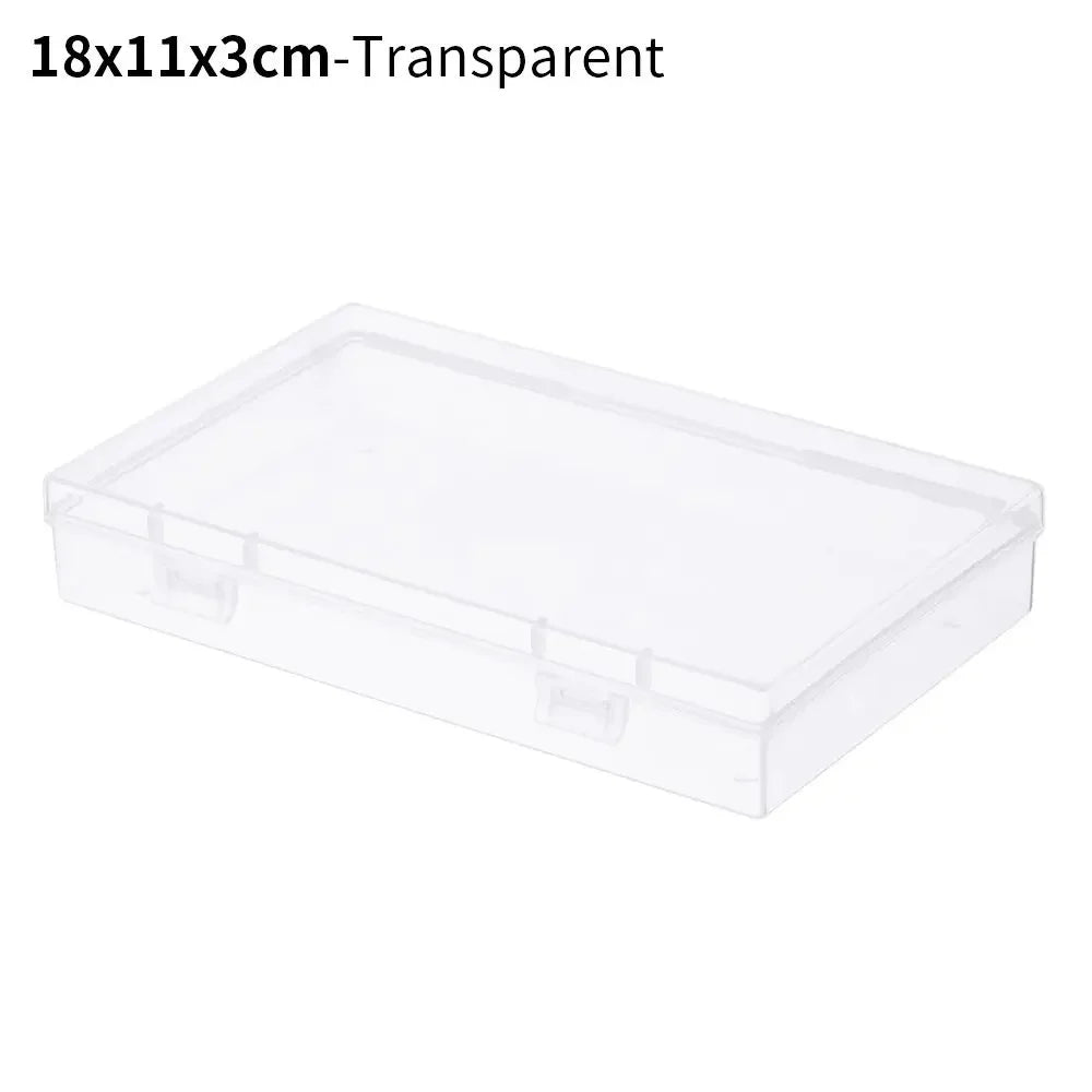 1Pcs Plastic Transparent Storage Box Small Items Sundries Jewelry Organizer Case Beads Container Pill Chip Box Tools Accessories