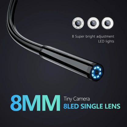 Single Dual-Lens Borescope with 4.3" 1080P HD Industrial Borescope IP67 Waterproof Inspection Camera For Car Photo and Video
