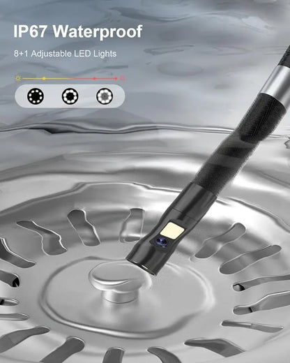360° Articulating Industrial Endoscope Borescope – 1080P, 5" IPS, Single/Dual Lens, IP67, 8.5mm/6mm Probe