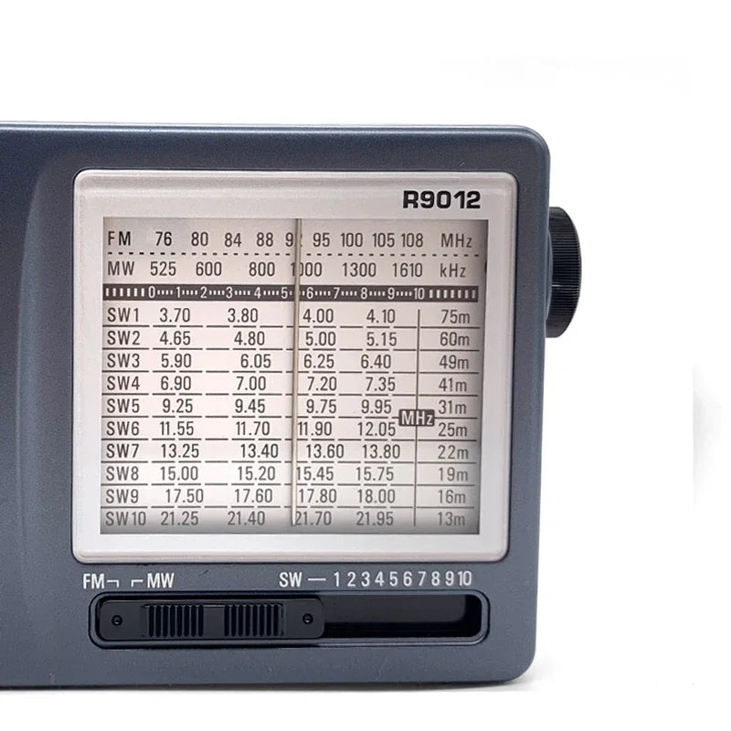 Tecsun R-9012 AM/FM/SW 12-Band Shortwave Pocket Radio – Portable Multiband Receiver | Optional AN-05 External Antenna