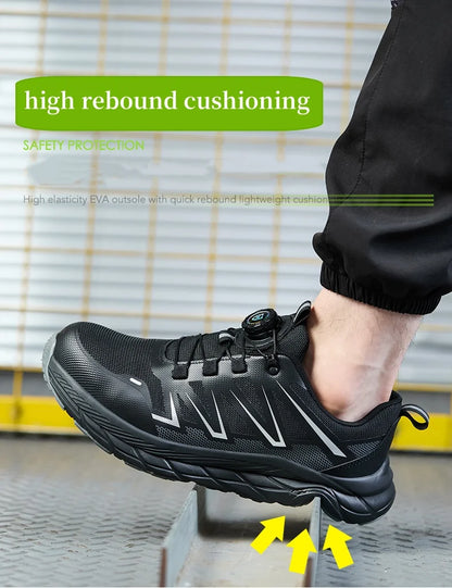 Lightweight Steel Toe Safety Shoes – Men & Women, Puncture-Proof Work Sneakers | EU 36–46