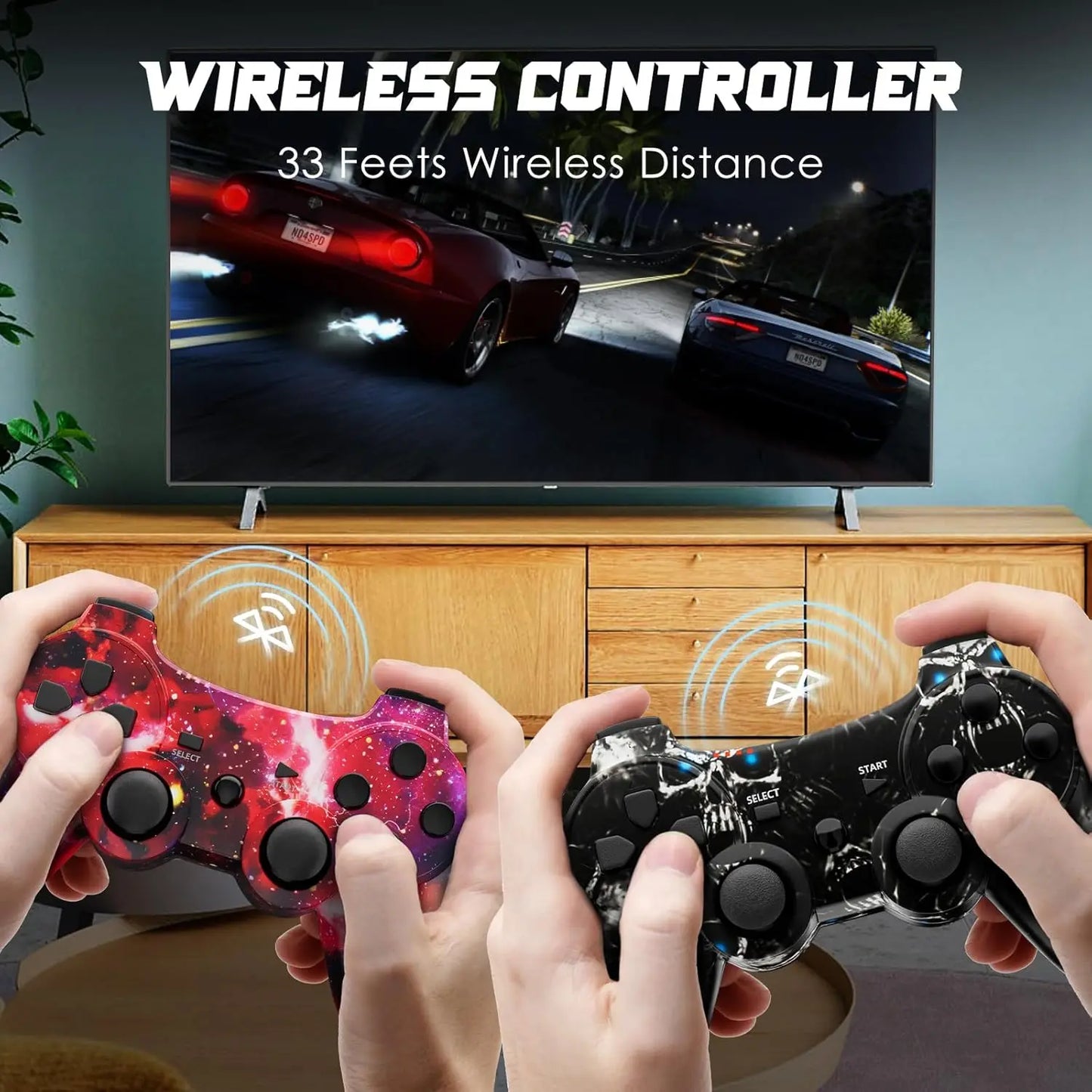 PS3 Wireless Controller – Skull Edition with Motion Sensor & Double Vibration