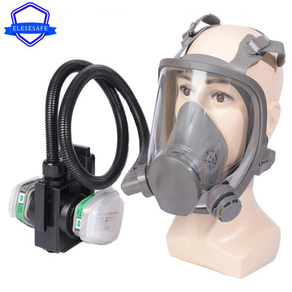 6800 Full Face Electric Air Purifying Respirator – Powered Gas Mask for Welding, Spraying, Chemical & Industrial Use