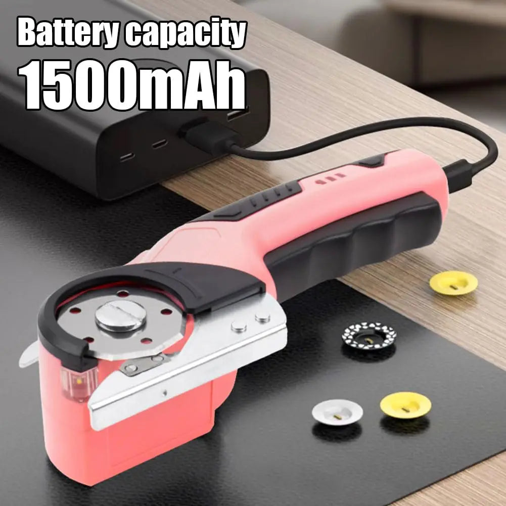Cordless Electric Scissors & Fabric Cutter – Brushless Motor, Tungsten Steel Blade, USB-C Rechargeable