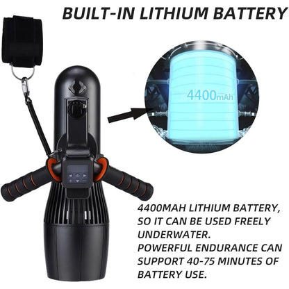 Camolech Electric Underwater Scooter 500W 40M Free Diving Snorkeling Sea Scooter Brushless Motor 60mins