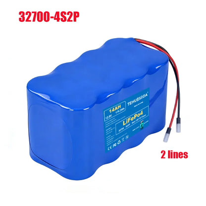 32700 Lifepo4 Battery Pack 4S1P-4S2P 12.8V 7Ah/14Ah with BMS for Electric Boats Drones Toy Cars Etc Uninterruptible Power Supply