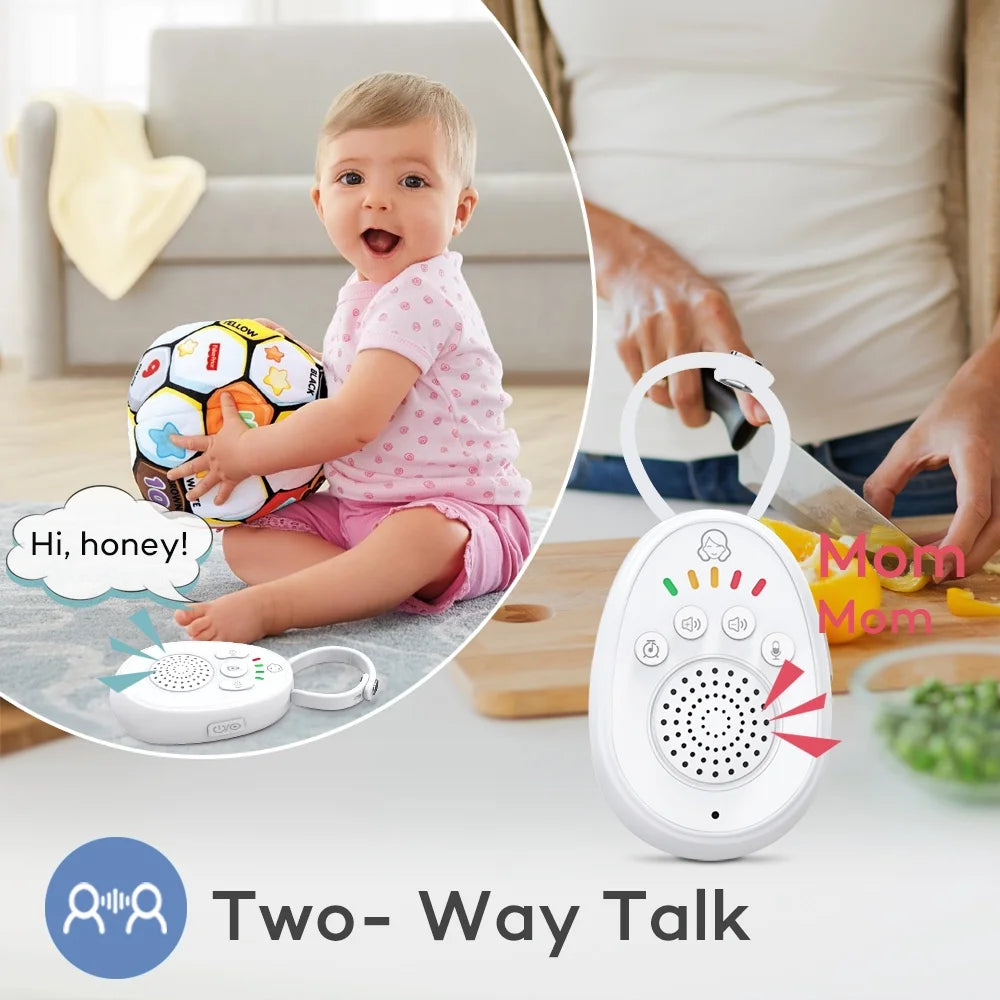 ABM01 2.4GHz Wireless Baby Monitor  Audio Small Portable Babyphone Monitor Two-way Audio Function Intercom Rechargeable Battery