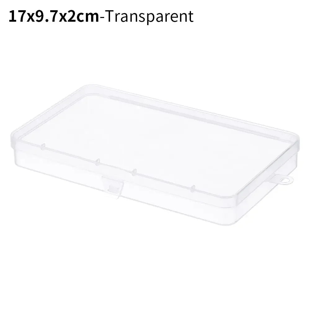 1Pcs Plastic Transparent Storage Box Small Items Sundries Jewelry Organizer Case Beads Container Pill Chip Box Tools Accessories